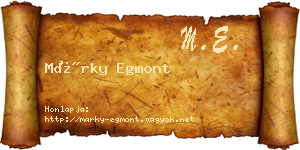 Márky Egmont névjegykártya